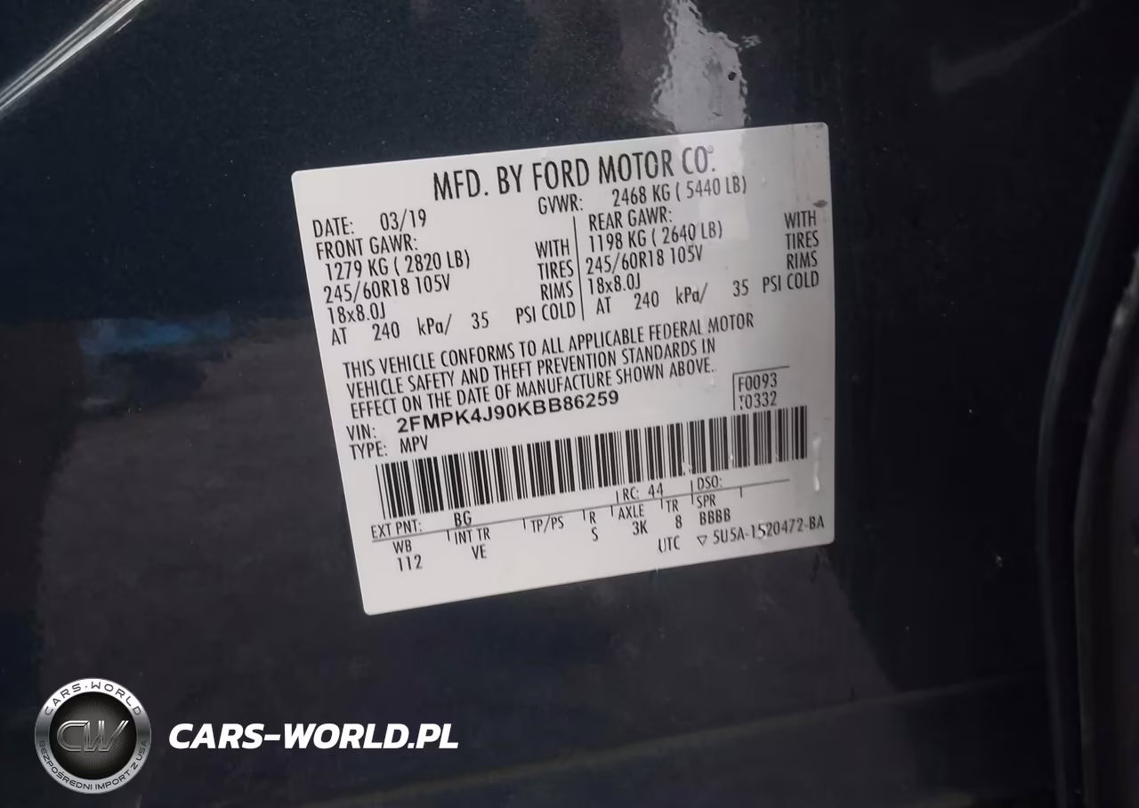 2019 Ford Edge Sel VIN:2FMPK4J90KBB86259 - 9