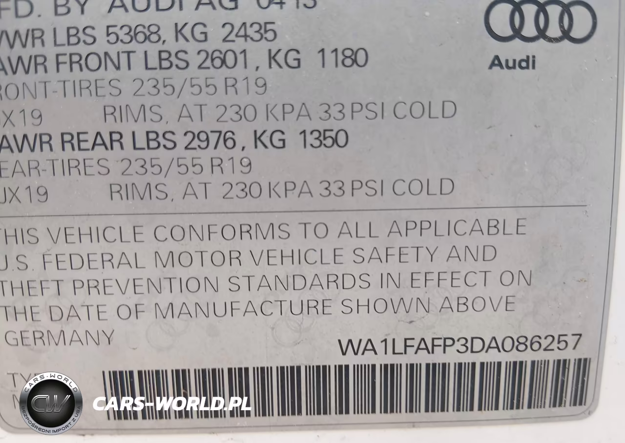2013 Audi Q5 2.0T Premium VIN:WA1LFAFP3DA086257 - 9
