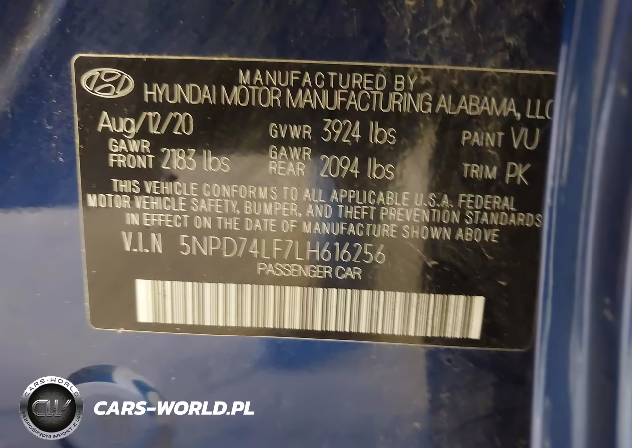 2020 Hyundai Elantra Se VIN:5NPD74LF7LH616256 - 9