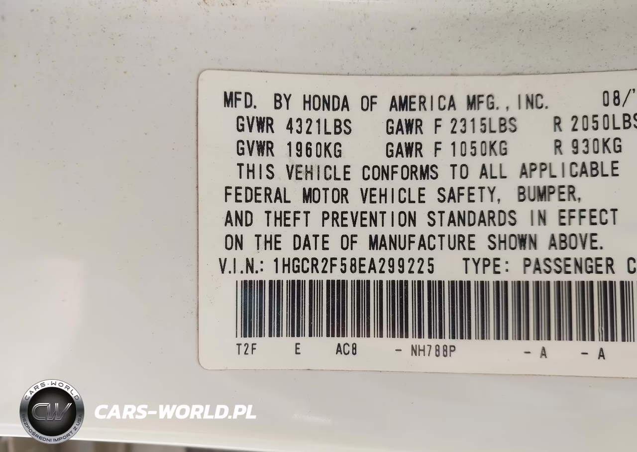 2014 Honda Accord Sport VIN:1HGCR2F58EA299225 - 9