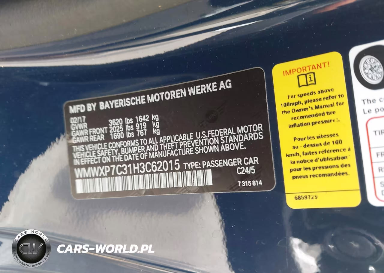 2017 Mini Hardtop Cooper S VIN:WMWXP7C31H3C62015 - 9