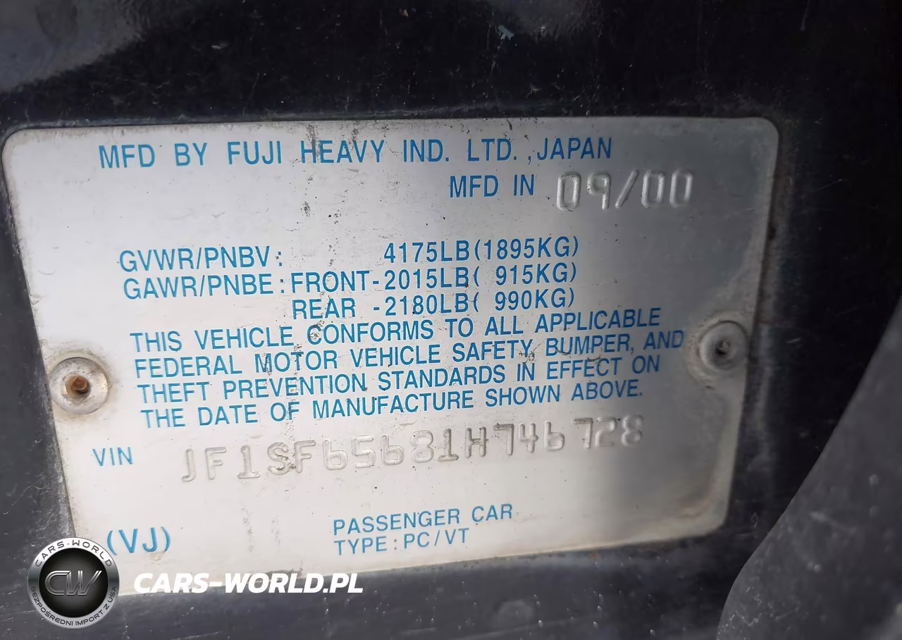 2001 Subaru Forester S VIN:JF1SF65681H746728 - 9