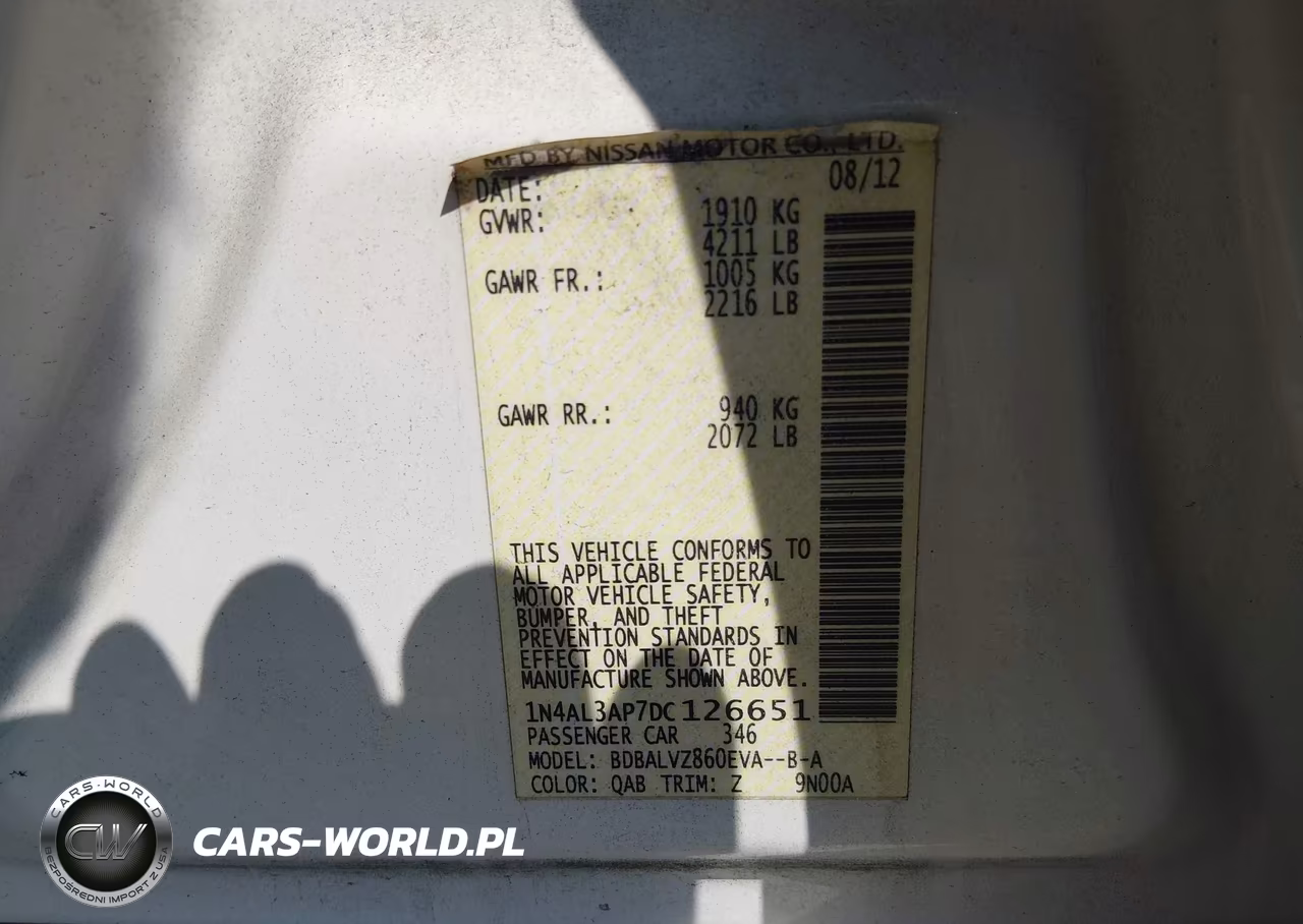 2013 Nissan Altima 2.5 Sl VIN:1N4AL3AP7DC126651 - 9