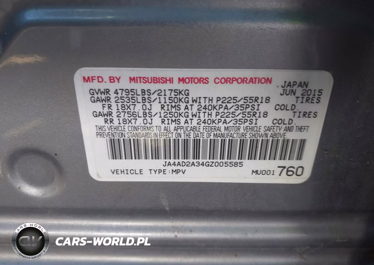 2016 Mitsubishi Outlander Es VIN:JA4AD2A34GZ005585 - 9