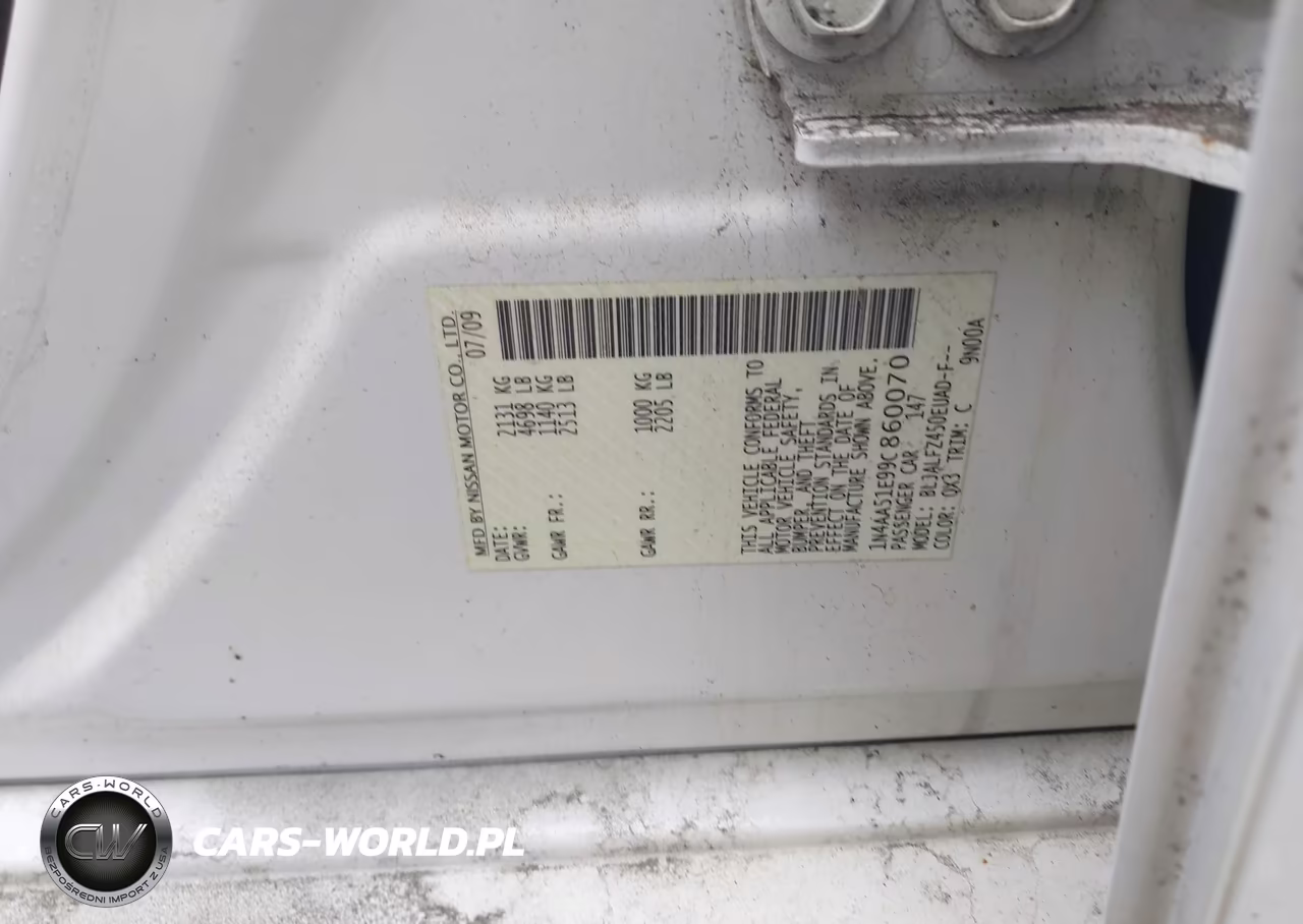 2009 Nissan Maxima 3.5 Sv VIN:1N4AA51E99C860070 - 9