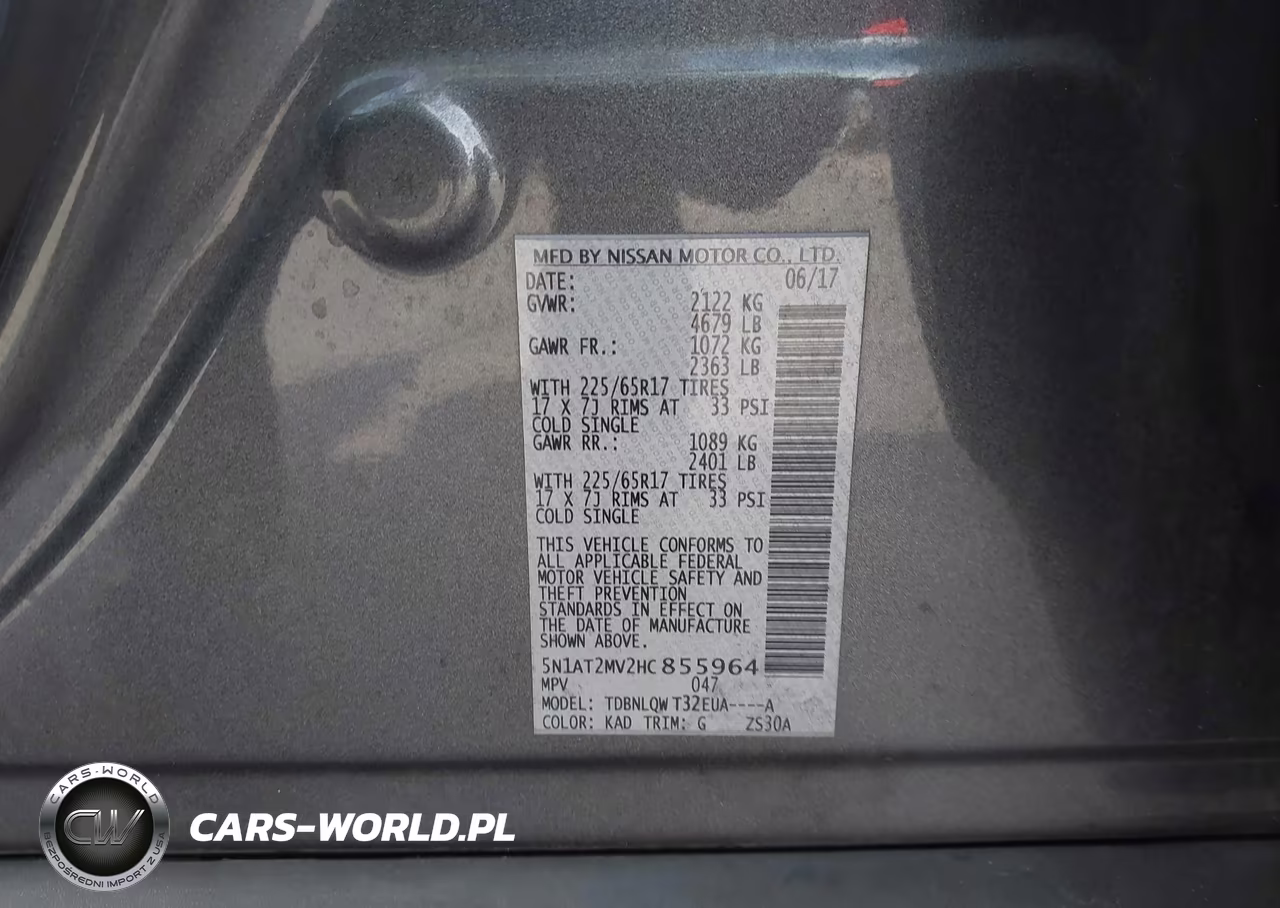 2017 Nissan Rogue Sv VIN:5N1AT2MV2HC855964 - 9