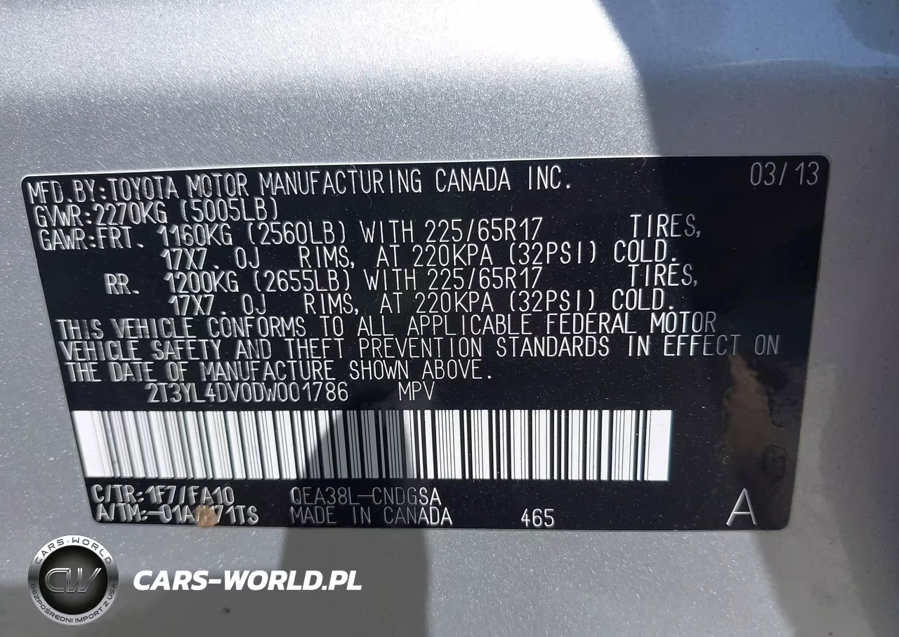 2013 Toyota Rav4 Ev VIN:2T3YL4DV0DW001786 - 9