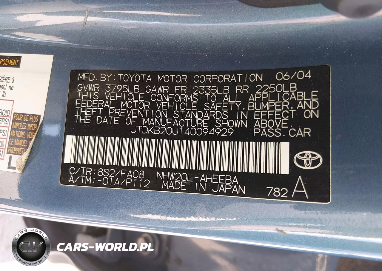2004 Toyota Prius VIN:JTDKB20U140094929 - 9