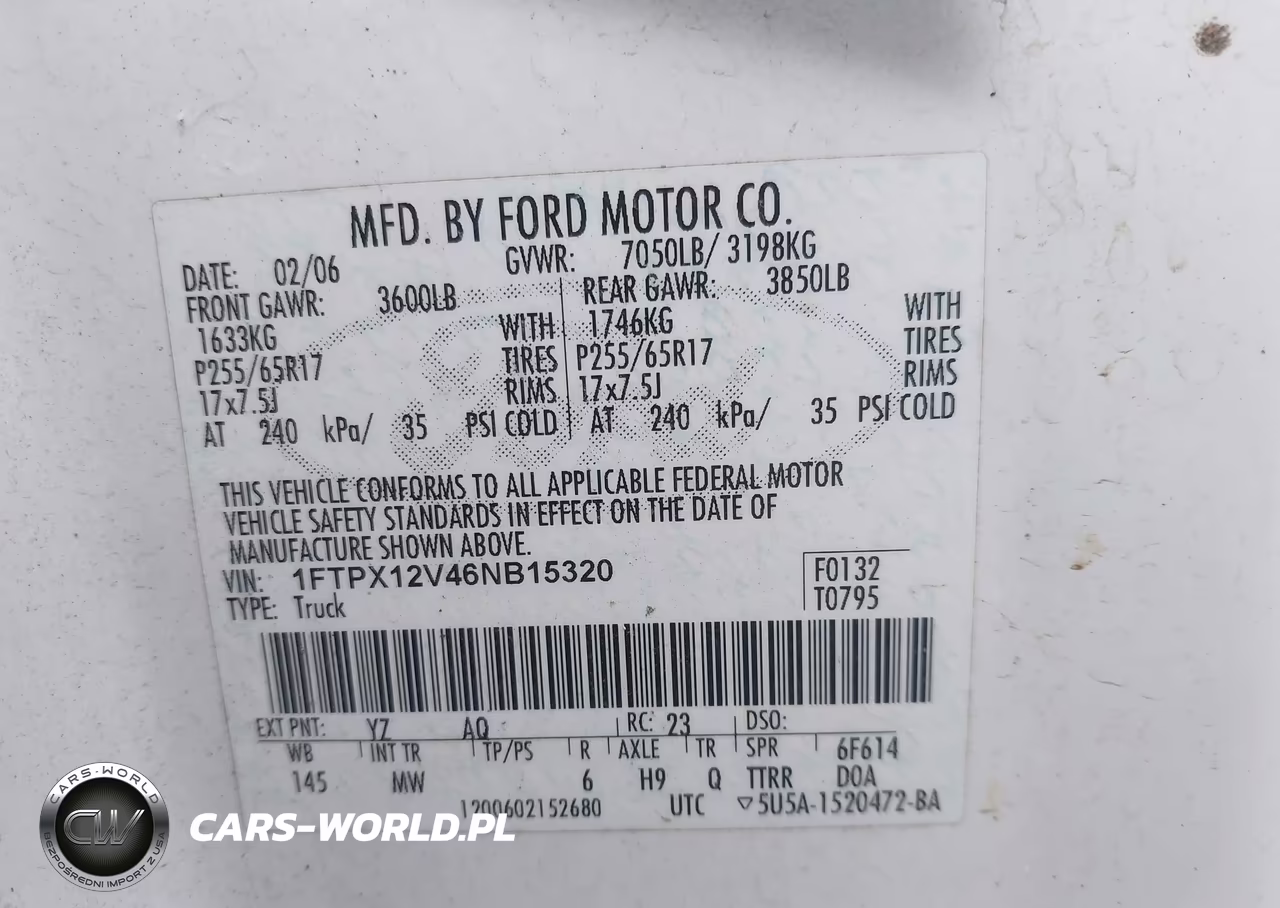 2006 Ford F-150 Lariat-Xl-Xlt VIN:1FTPX12V46NB15320 - 9