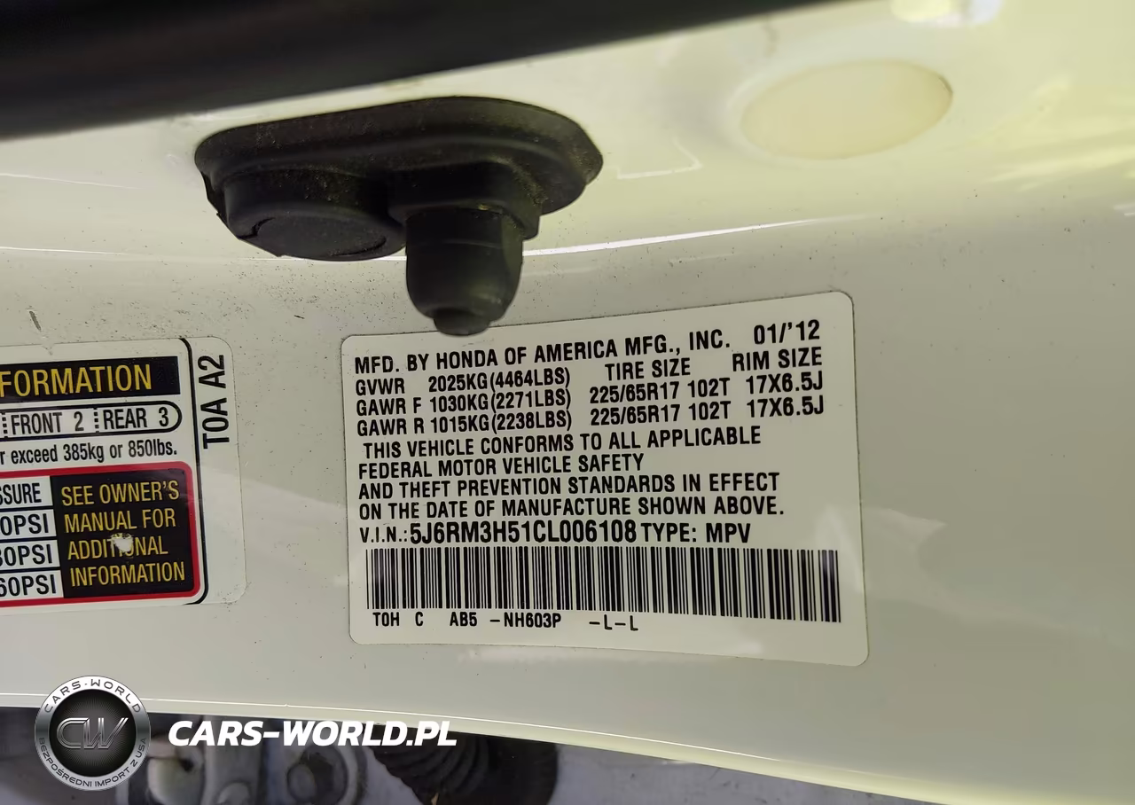 2012 Honda Cr-V Ex VIN:5J6RM3H51CL006108 - 9