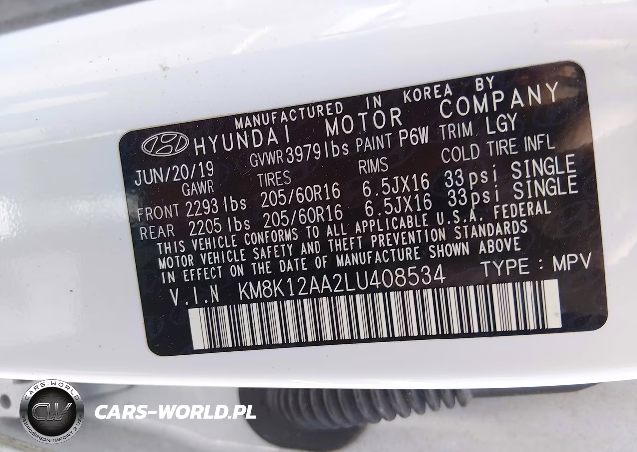 2020 Hyundai Kona Se VIN:KM8K12AA2LU408534 - 9