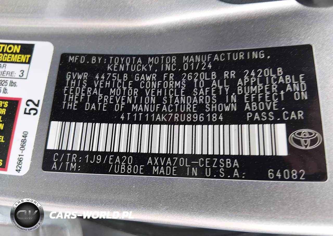 2024 Toyota Camry Se VIN:4T1T11AK7RU896184 - 9