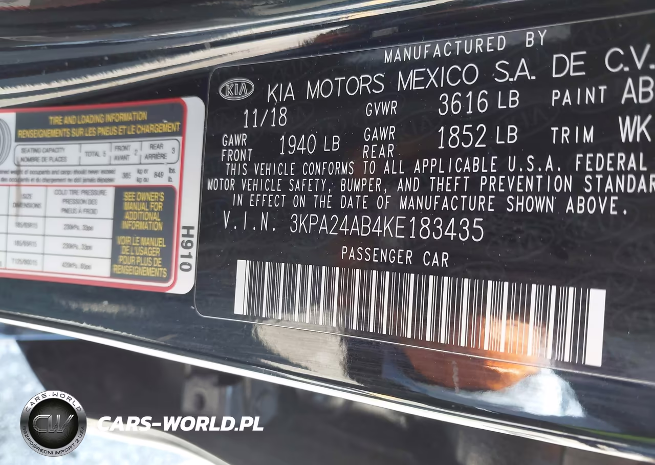 2019 Kia Rio Lx VIN:3KPA24AB4KE183435 - 9