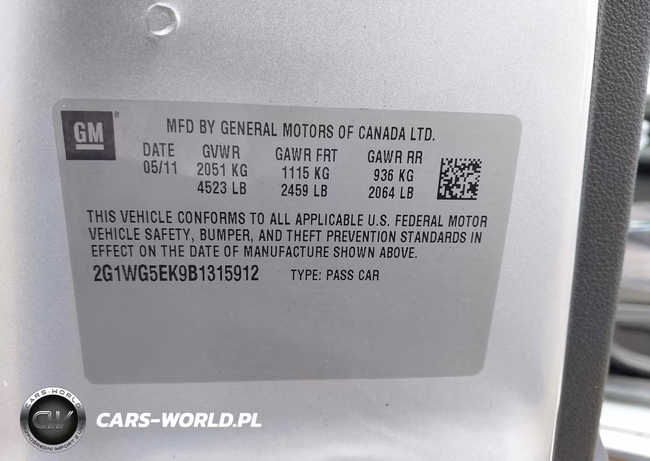 2011 Chevrolet Impala Lt VIN:2G1WG5EK9B1315912 - 9