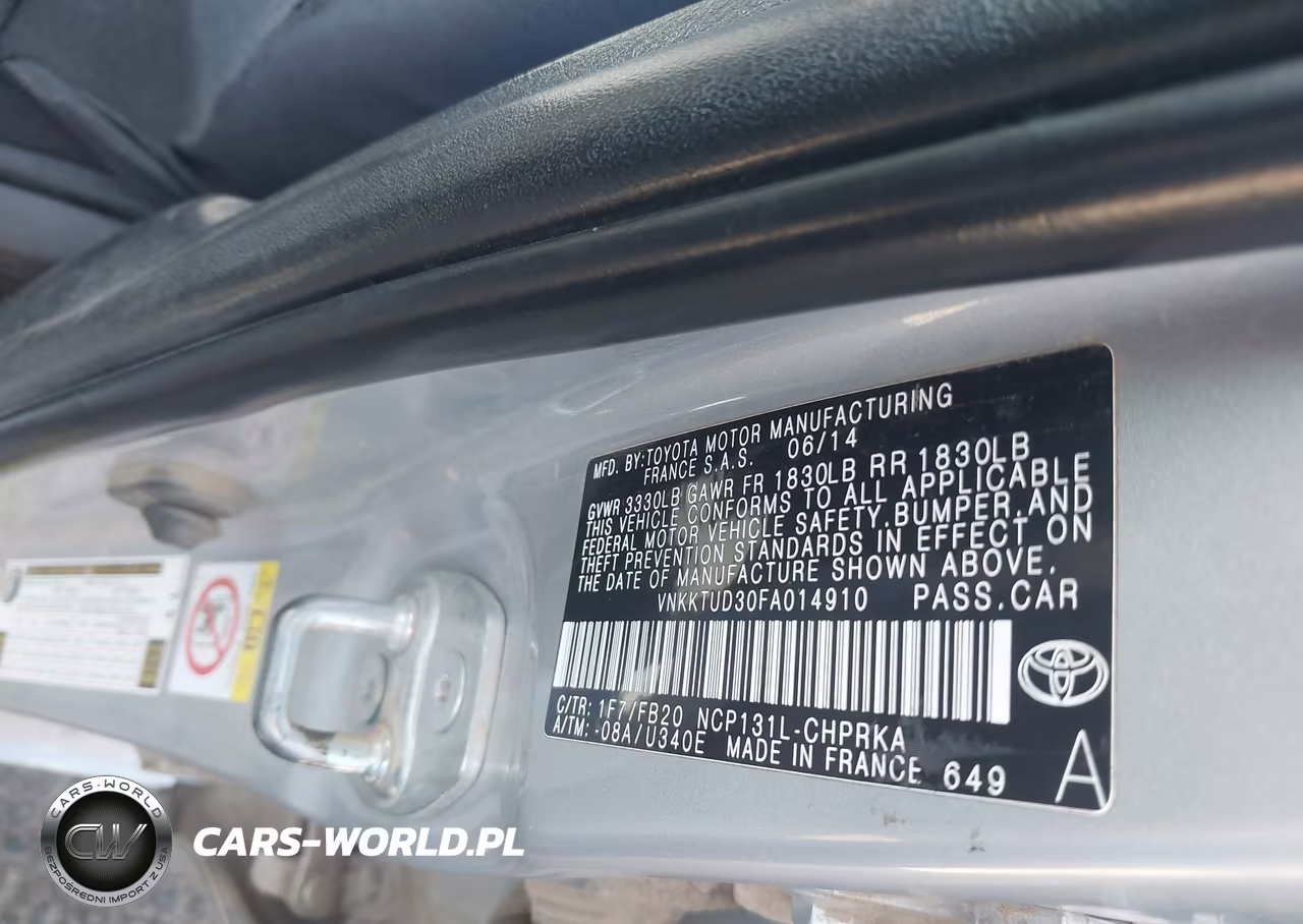 2015 Toyota Yaris Le VIN:VNKKTUD30FA014910 - 9