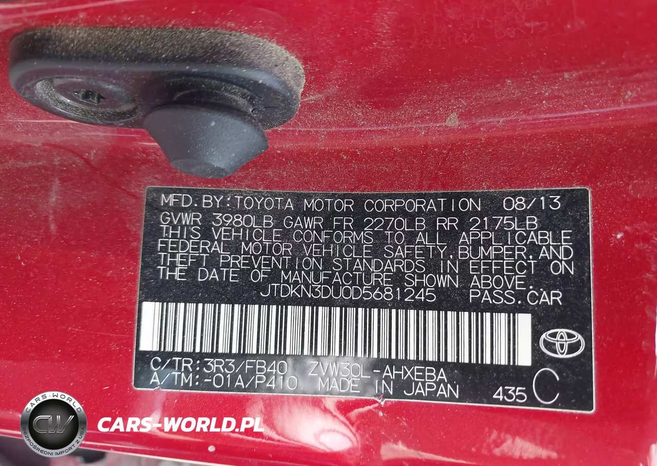 2013 Toyota Prius Three VIN:JTDKN3DU0D5681245 - 9