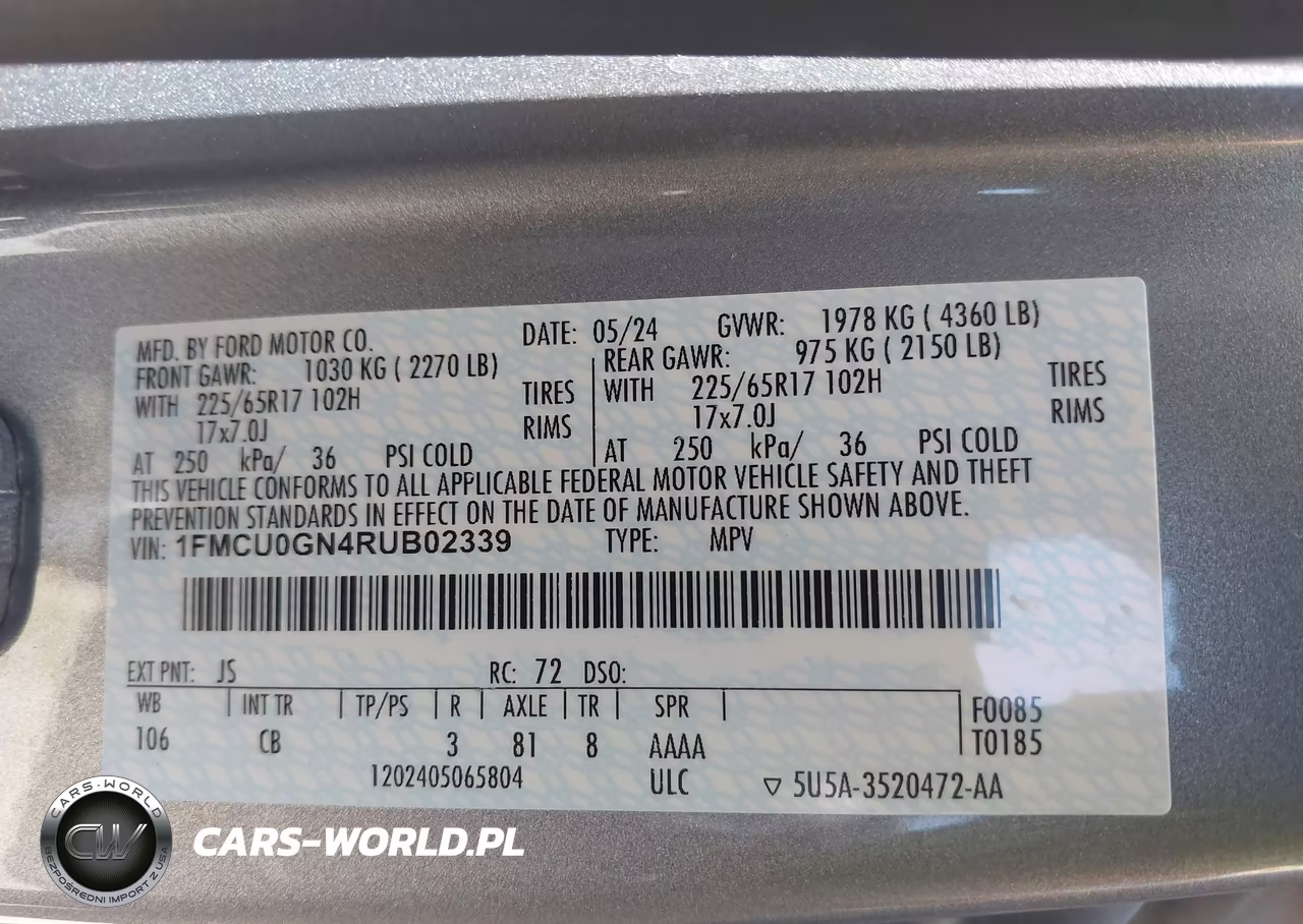 2024 Ford Escape Active VIN:1FMCU0GN4RUB02339 - 9