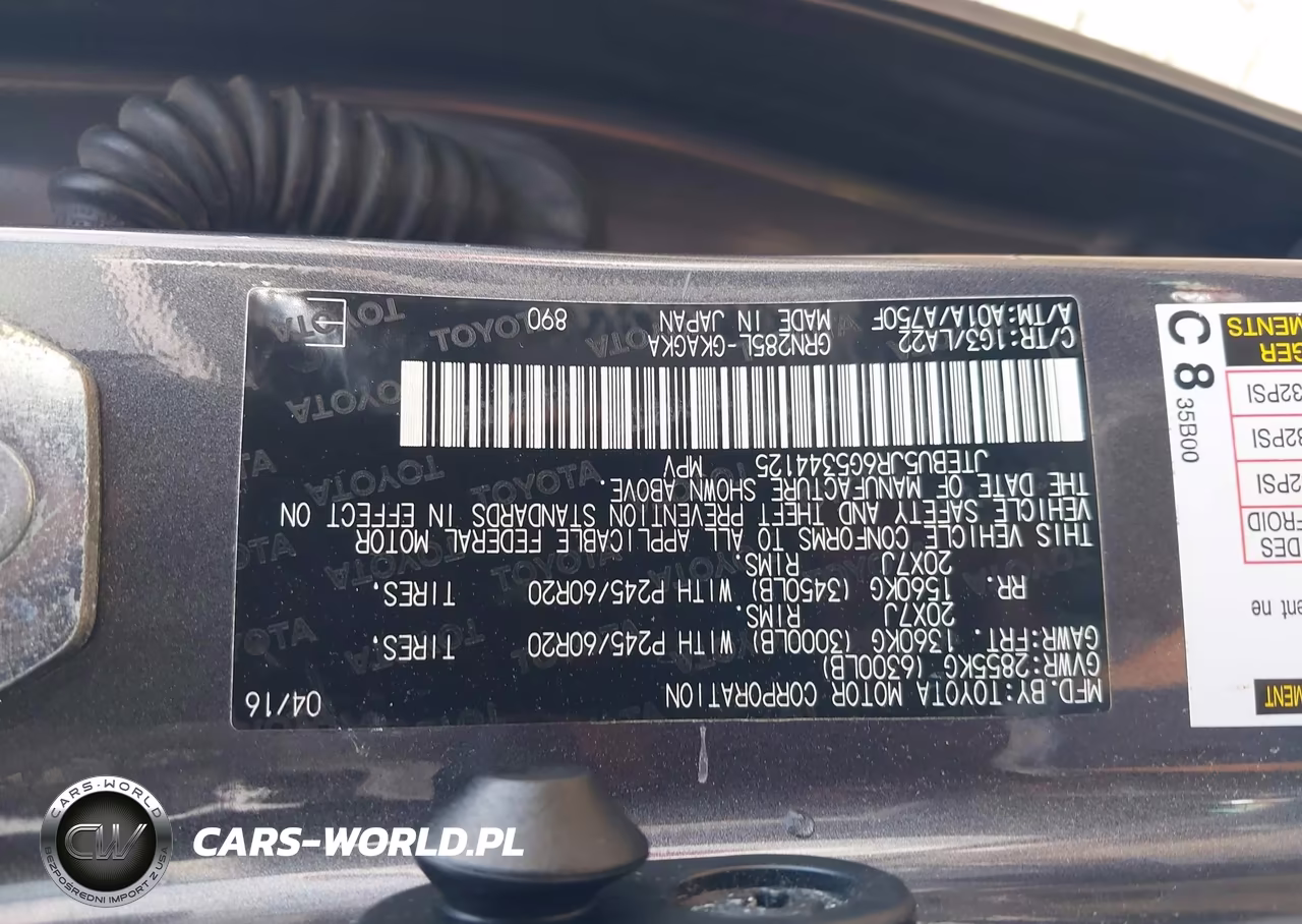 2016 Toyota 4Runner Limited VIN:JTEBU5JR6G5344125 - 9