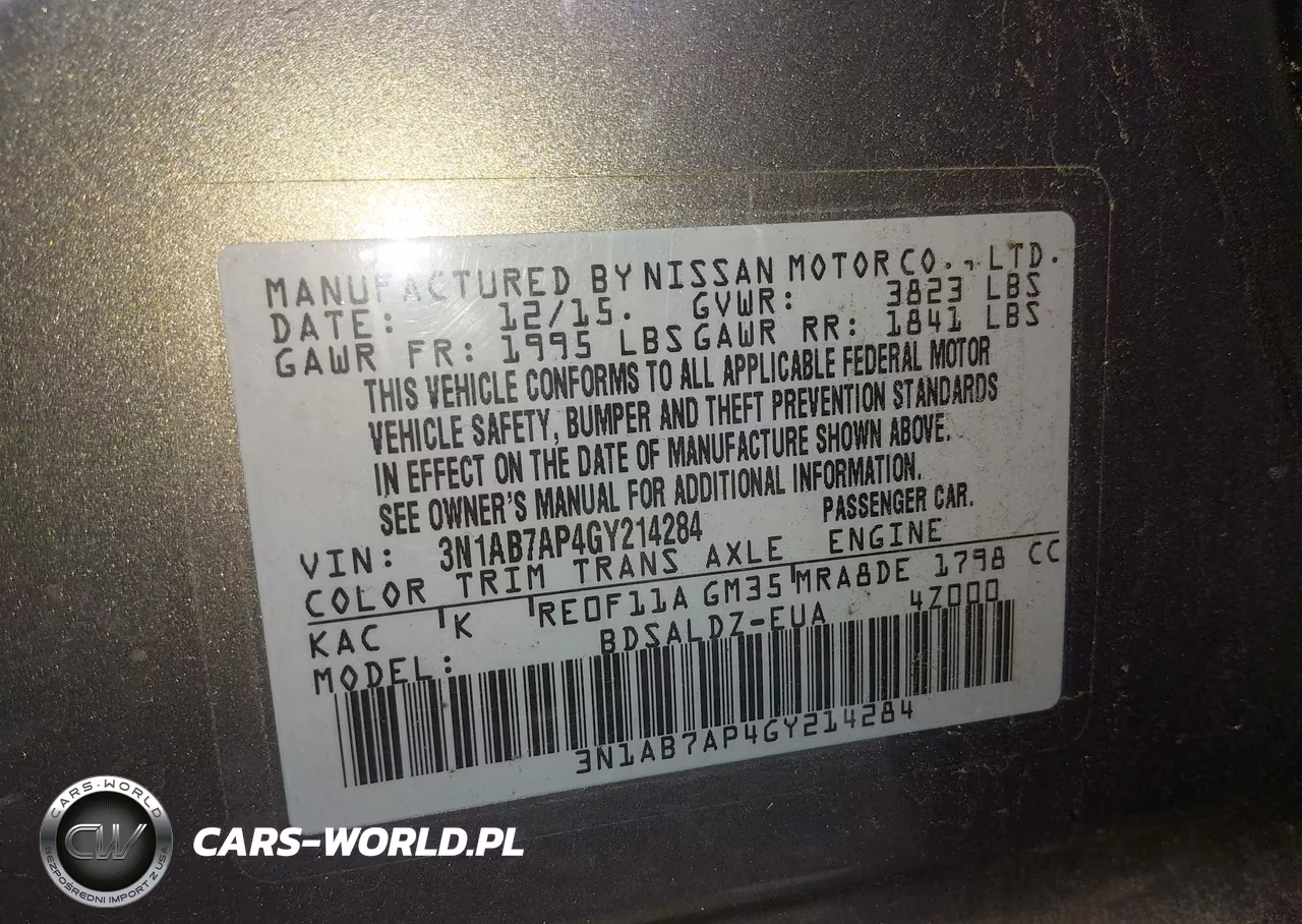 2016 Nissan Sentra Sv VIN:3N1AB7AP4GY214284 - 9