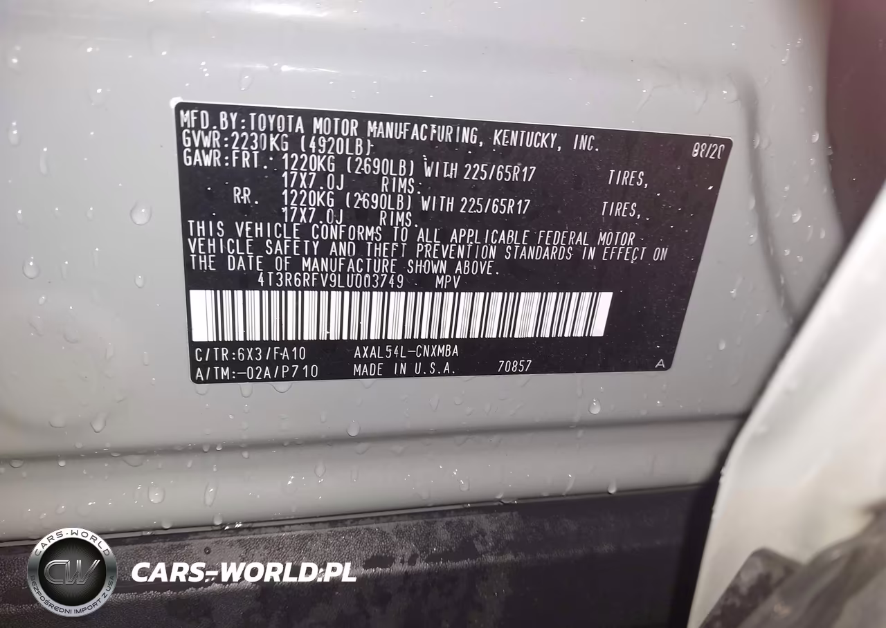 2020 Toyota Rav4 Hybrid Xle VIN:4T3R6RFV9LU003749 - 9