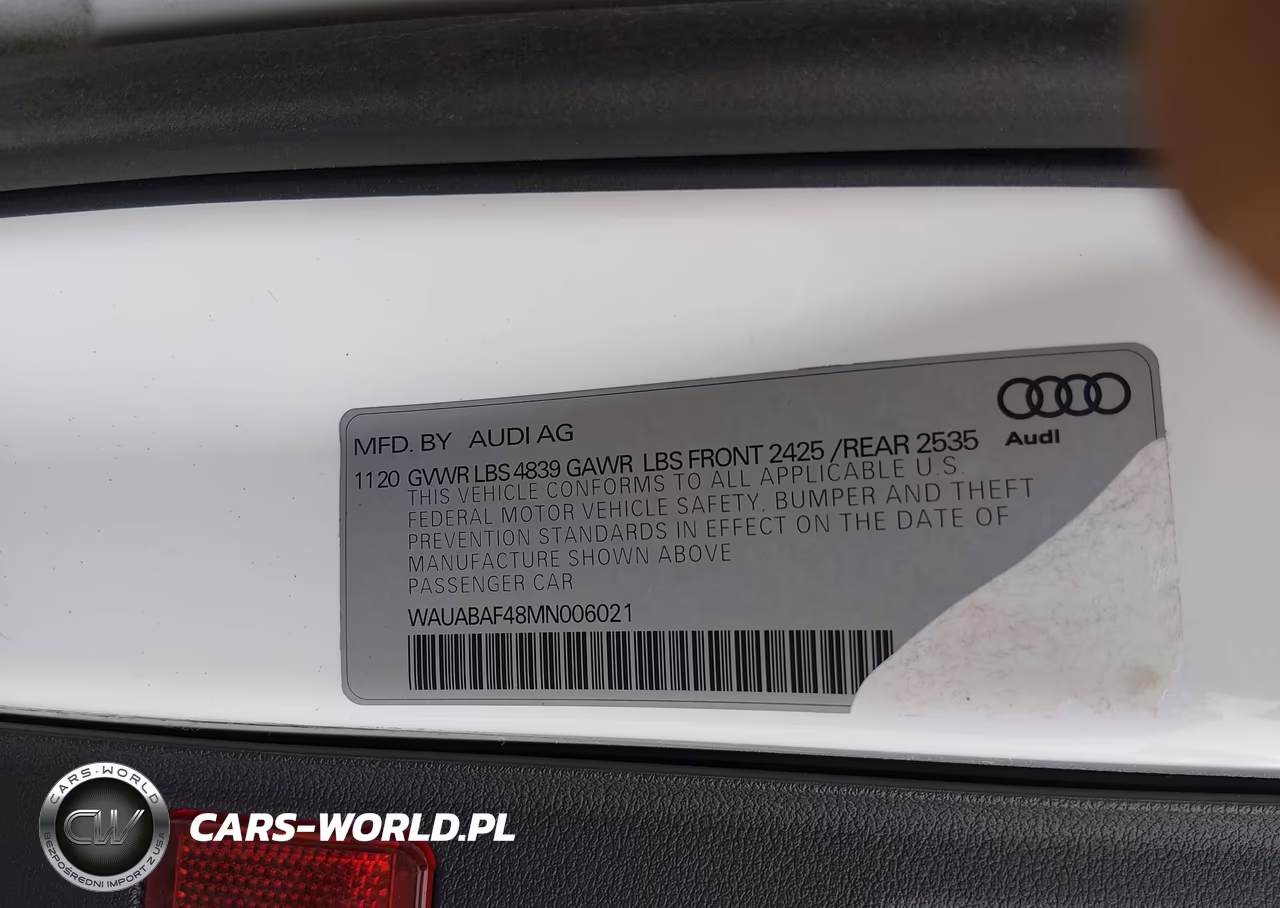 2021 Audi A4 Premium 40 Tfsi Quattro S Tronic VIN:WAUABAF48MN006021 - 9