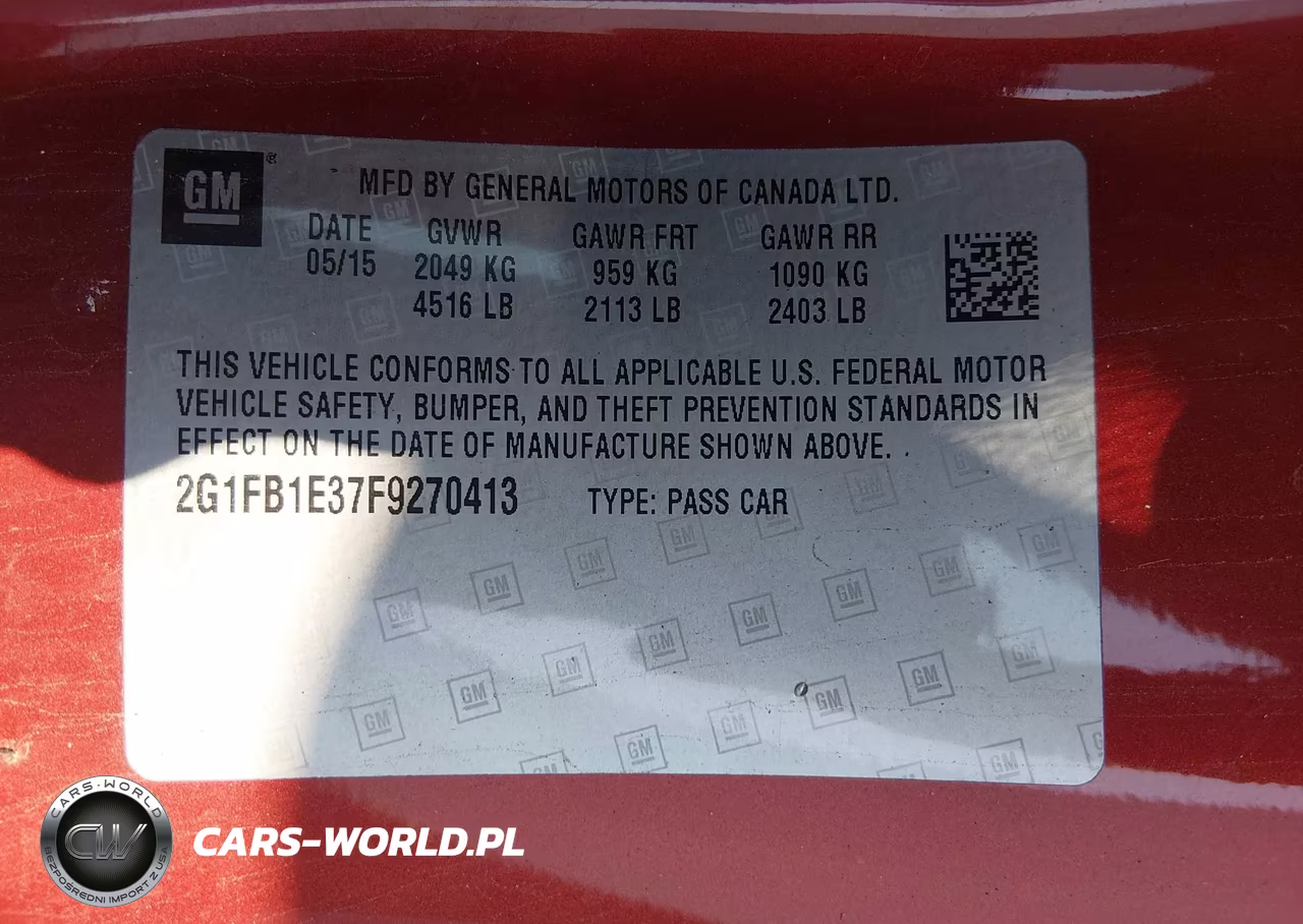 2015 Chevrolet Camaro 2Ls VIN:2G1FB1E37F9270413 - 9