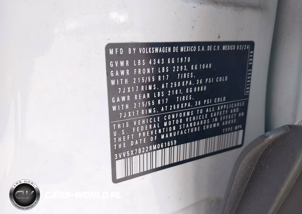 2024 Volkswagen Taos 1.5T S VIN:3VV5X7B22RM061659 - 9