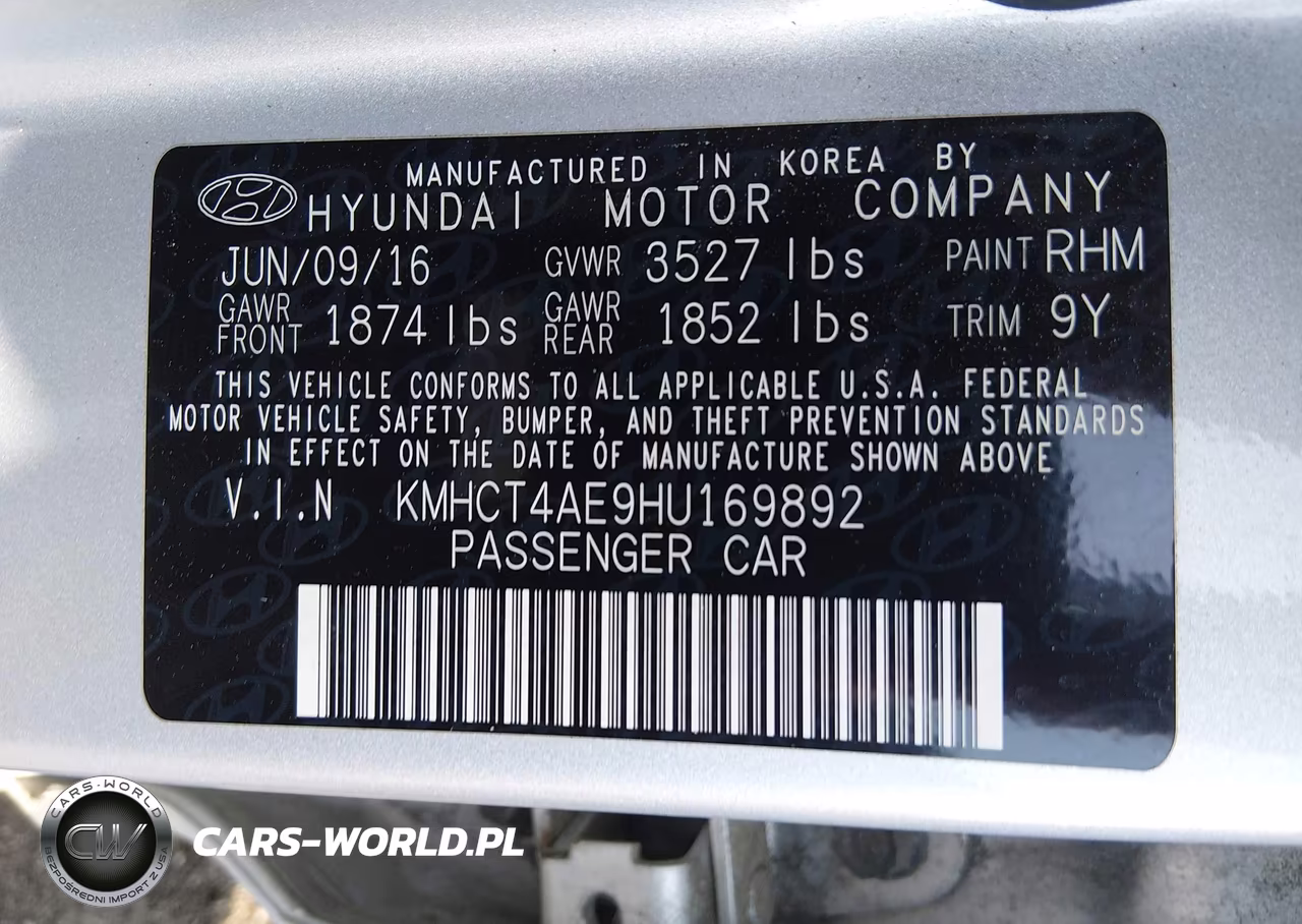 2017 Hyundai Accent Se VIN:KMHCT4AE9HU169892 - 9