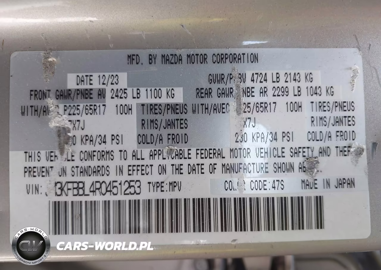 2024 Mazda Cx-5 2.5 S Select VIN:JM3KFBBL4R0451253 - 9