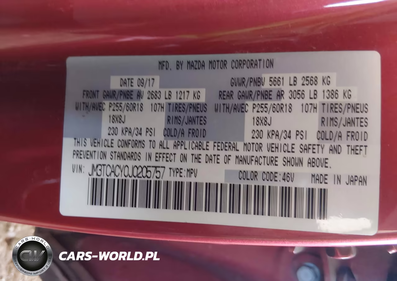 2018 Mazda Cx-9 Touring VIN:JM3TCACY0J0205757 - 9