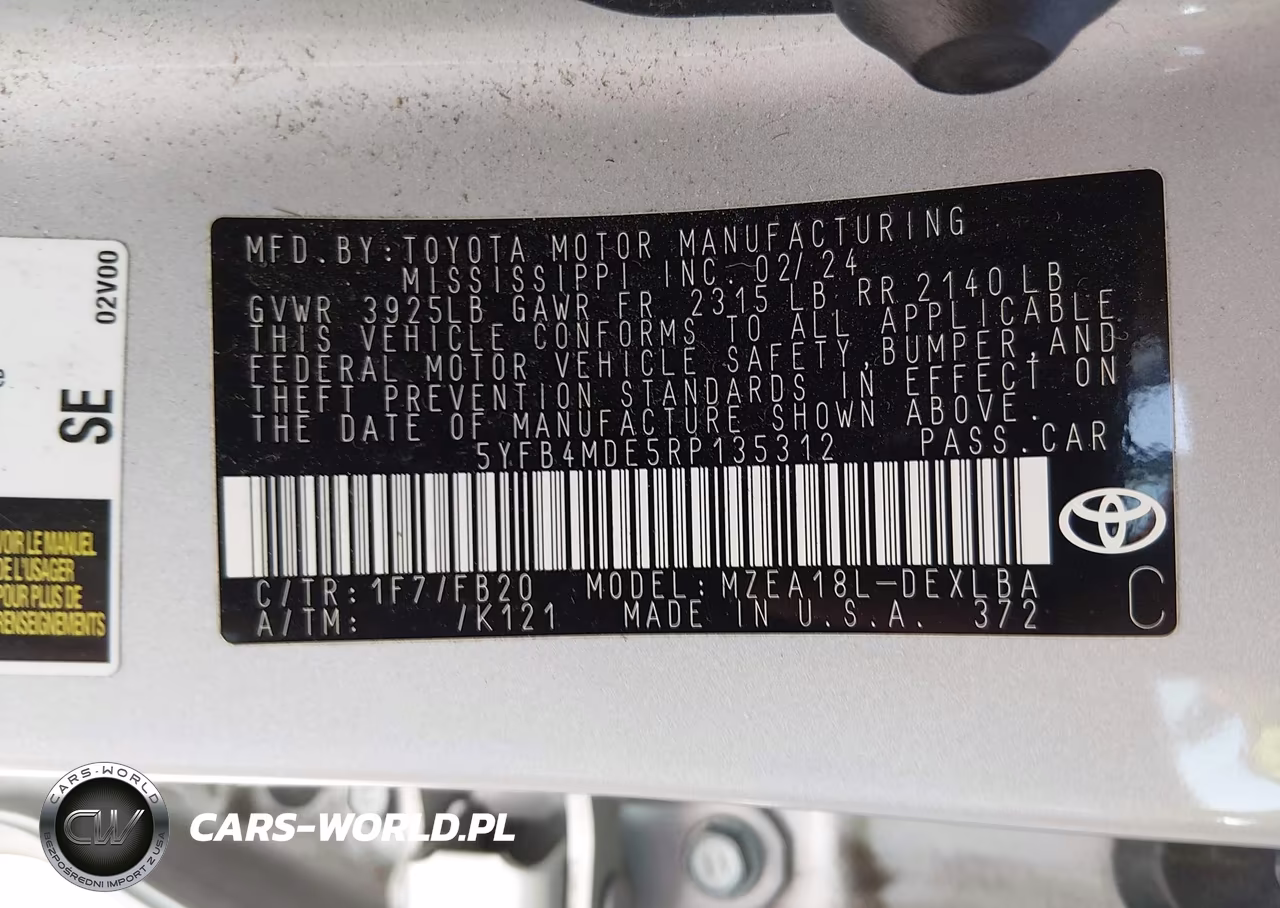 2024 Toyota Corolla Le VIN:5YFB4MDE5RP135312 - 9