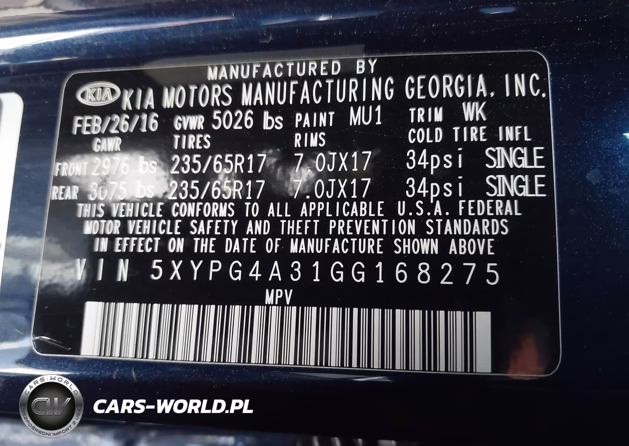 2016 Kia Sorento 2.4L Lx VIN:5XYPG4A31GG168275 - 9