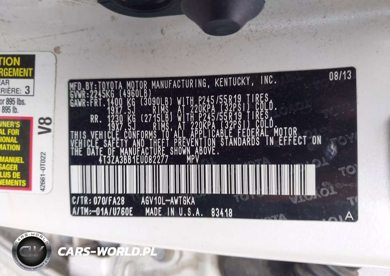 2014 Toyota Venza Le VIN:4T3ZA3BB1EU082277 - 9