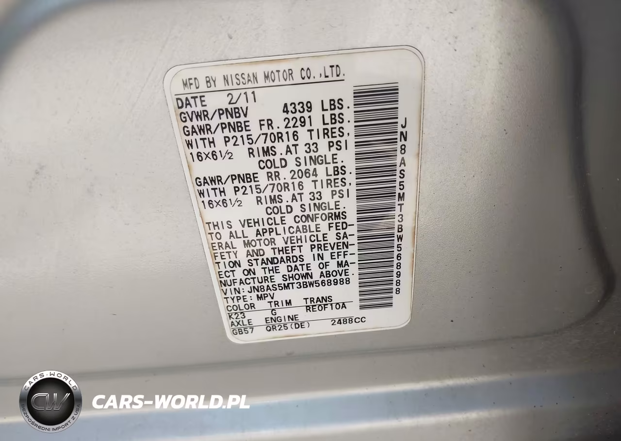 2011 Nissan Rogue S VIN:JN8AS5MT3BW568988 - 9