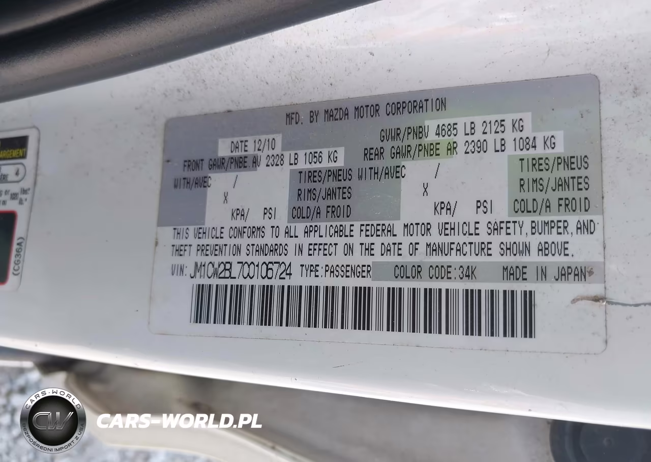 2012 Mazda Mazda5 Sport VIN:JM1CW2BL7C0106724 - 9