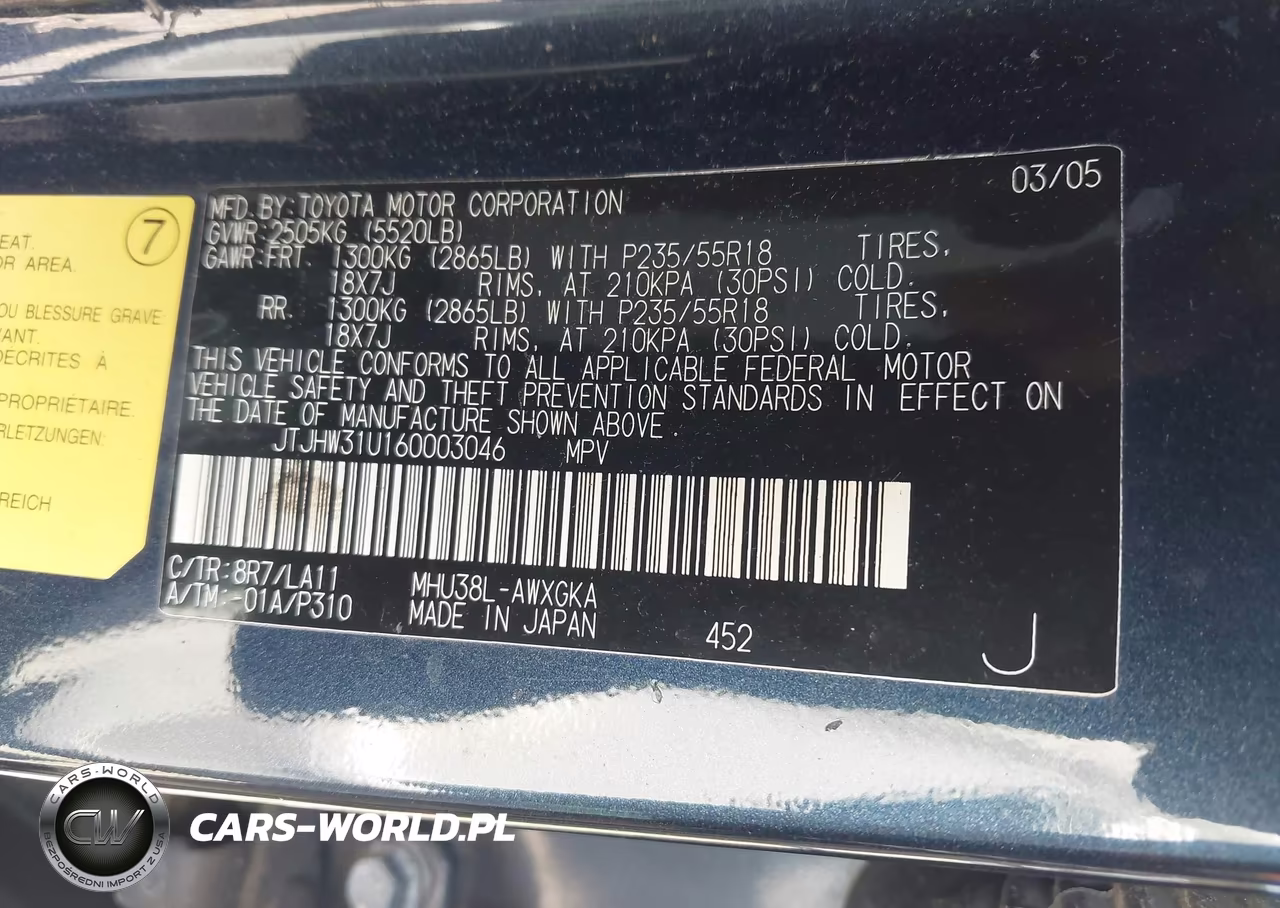 2006 Lexus Rx 400H VIN:JTJHW31U160003046 - 9