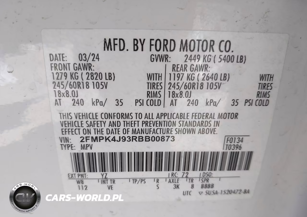 2024 Ford Edge Sel VIN:2FMPK4J93RBB00873 - 9