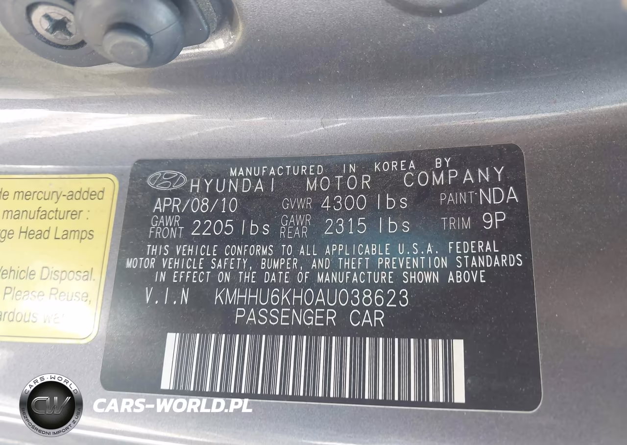2010 Hyundai Genesis 3.8 Track VIN:KMHHU6KH0AU038623 - 9