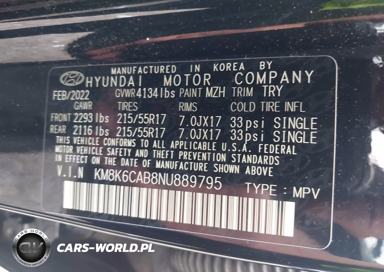 2022 Hyundai Kona Sel VIN:KM8K6CAB8NU889795 - 9
