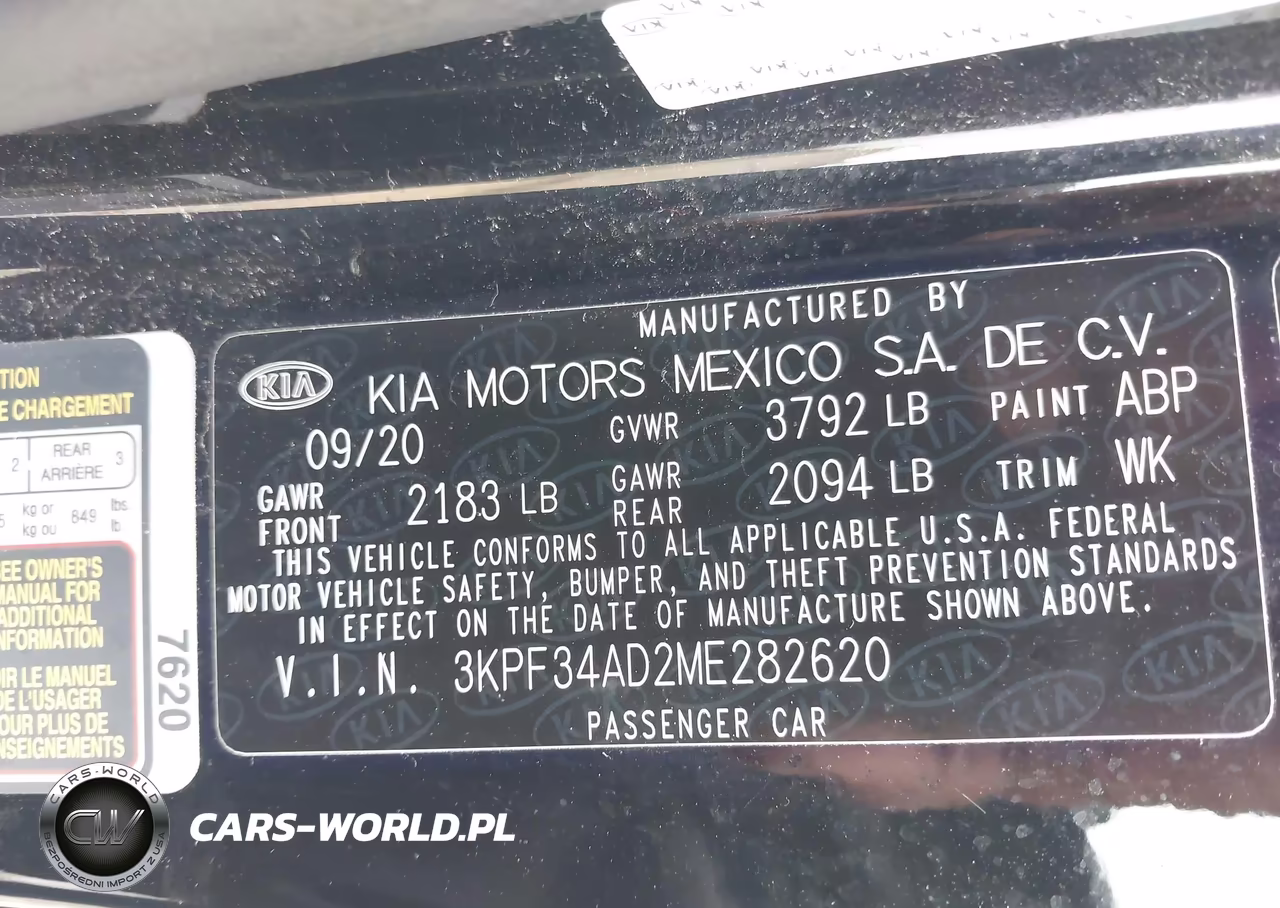 2021 Kia Forte Gt-Line VIN:3KPF34AD2ME282620 - 9