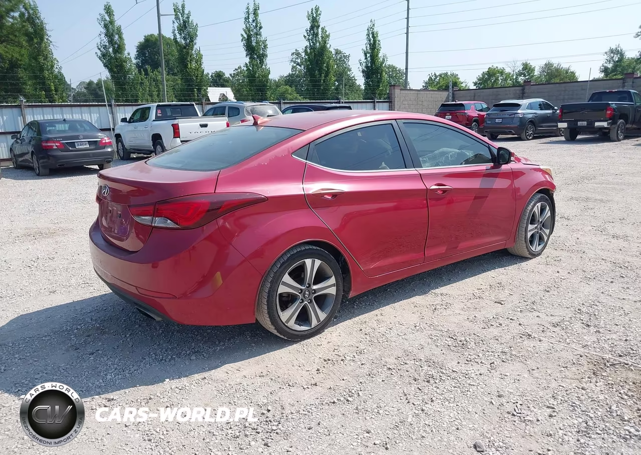 2014 Hyundai Elantra Sport VIN:KMHDH4AH6EU162166 - 4