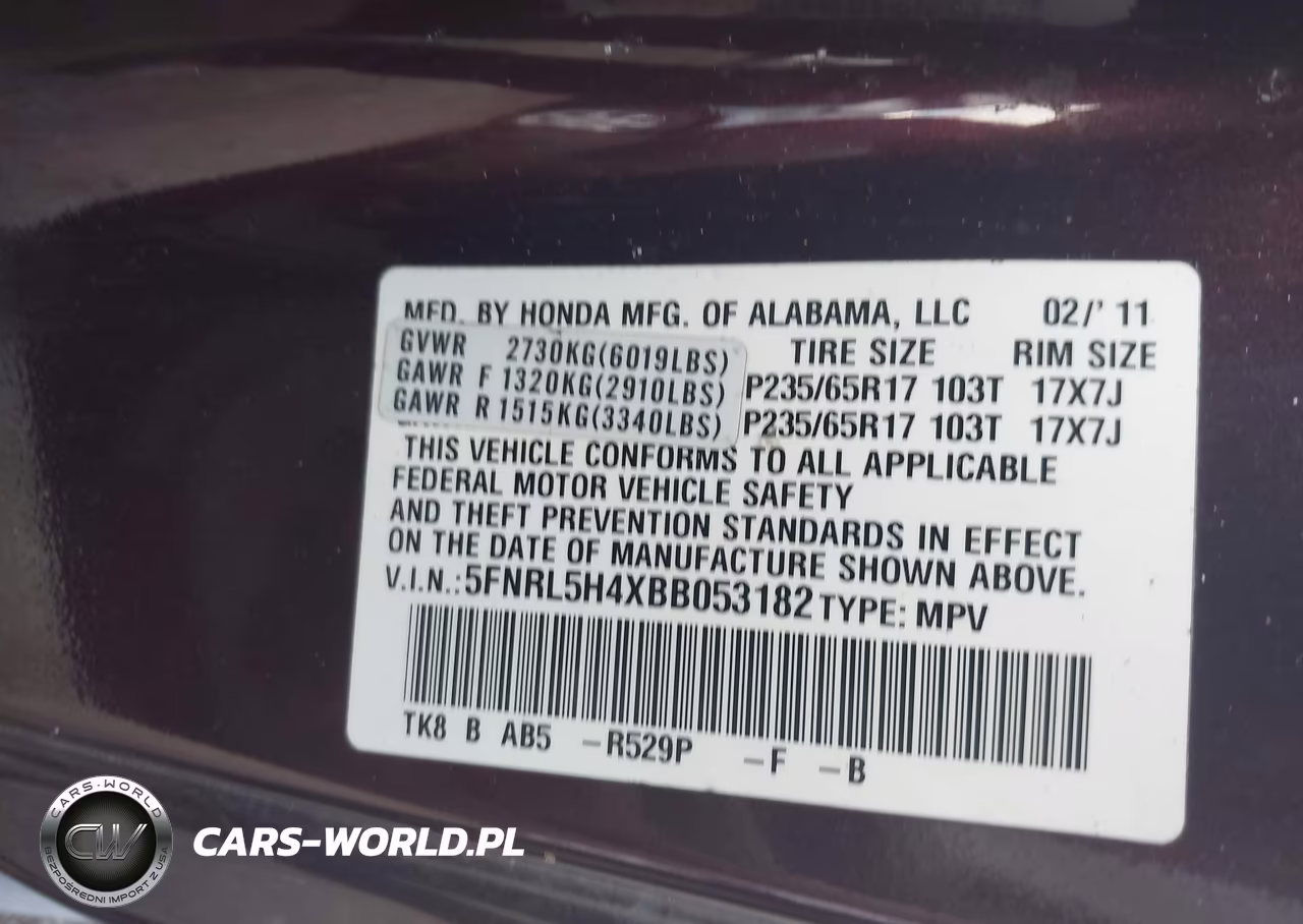 2011 Honda Odyssey Ex VIN:5FNRL5H4XBB053182 - 9