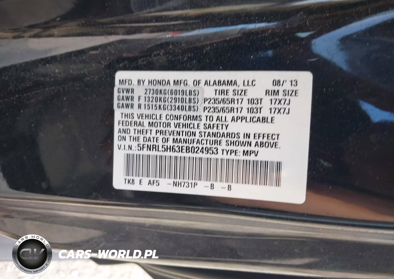 2014 Honda Odyssey Ex-L VIN:5FNRL5H63EB024953 - 9