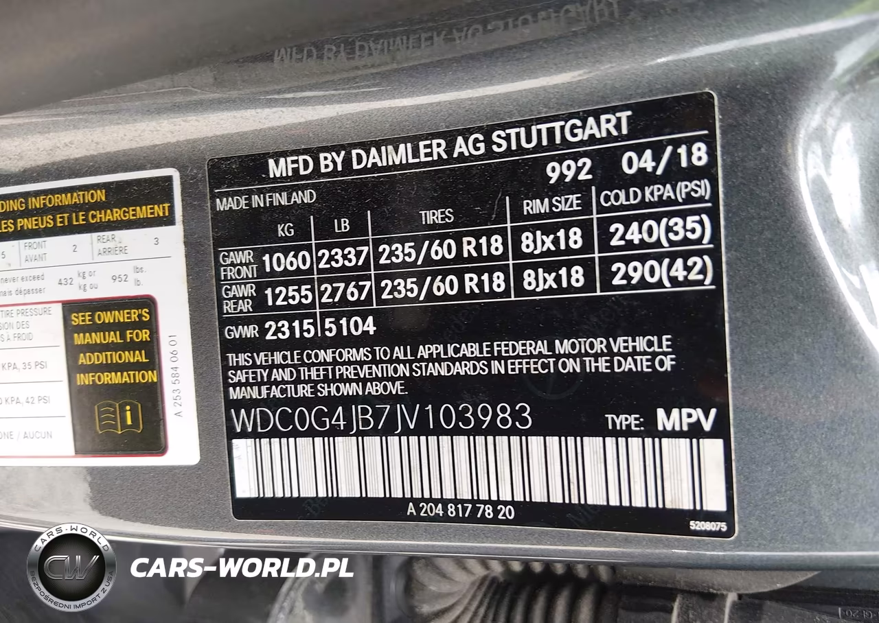 2018 Mercedes-Benz Glc 300 VIN:WDC0G4JB7JV103983 - 9