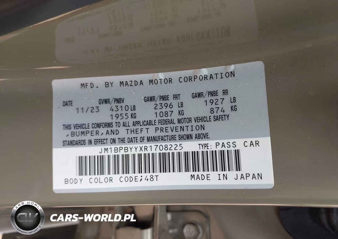 2024 Mazda Mazda3 2.5 Carbon Turbo VIN:JM1BPBYYXR1708225 - 9