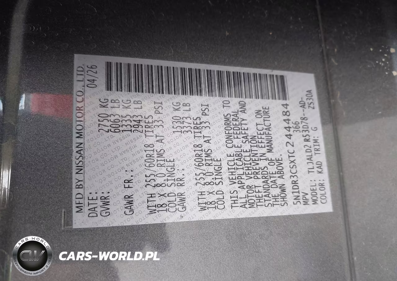 2026 Nissan Pathfinder Sl VIN:5N1DR3CSXTC244484 - 9