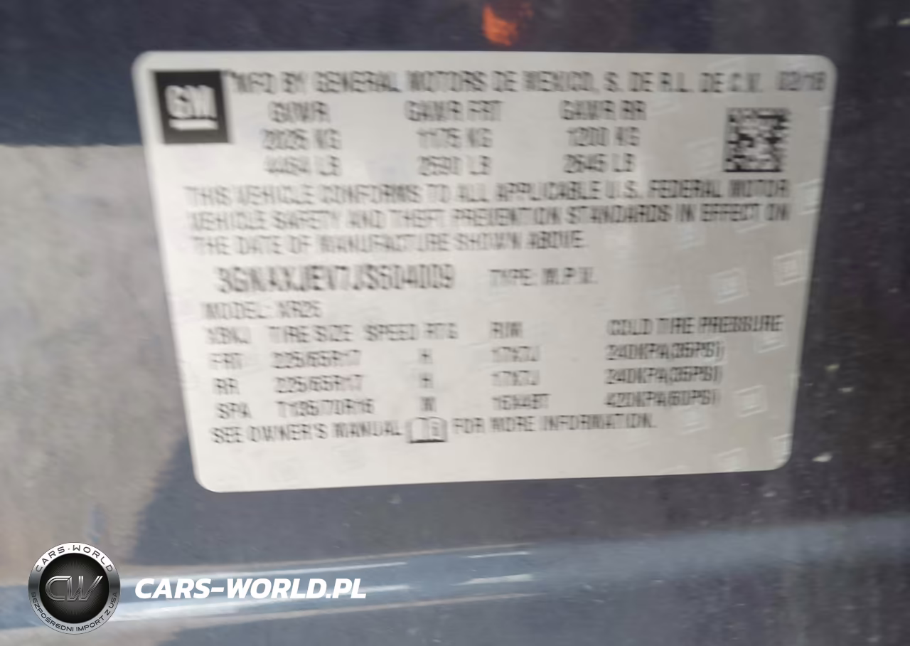 2018 Chevrolet Equinox Lt VIN:3GNAXJEV7JS604009 - 9