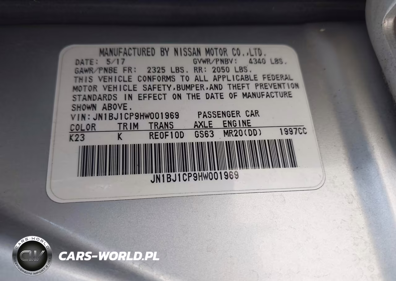 2017 Nissan Rogue Sport S VIN:JN1BJ1CP9HW001969 - 9