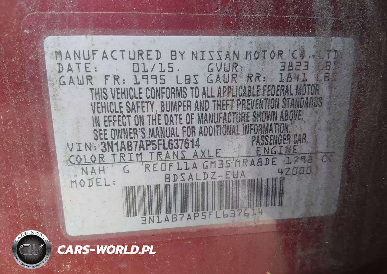 2015 Nissan Sentra Fe+ S-S-Sl-Sr-Sv VIN:3N1AB7AP5FL637614 - 9