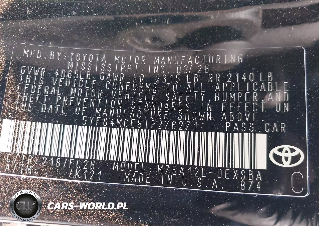 2026 Toyota Corolla Se VIN:5YFS4MCE8TP276271 - 9